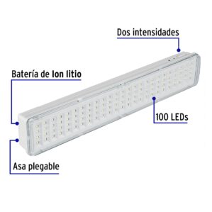 Lampara de emergencia recargable 500lm 100 LED