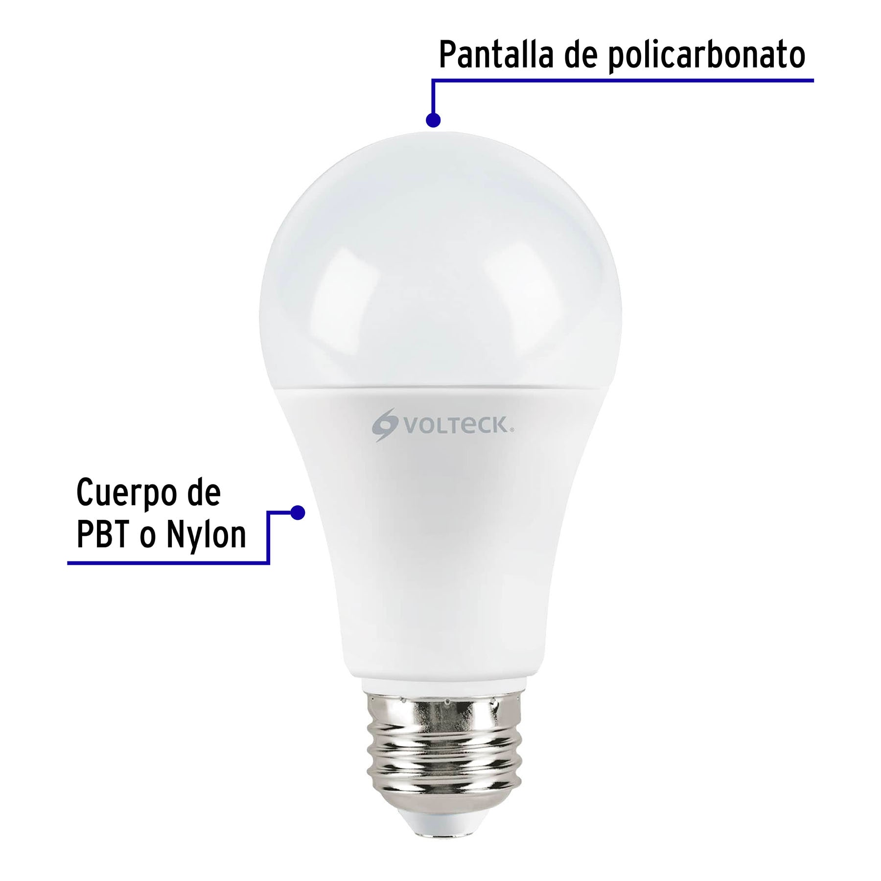 Foco LED de 14w (115w) luz de dia Volteck