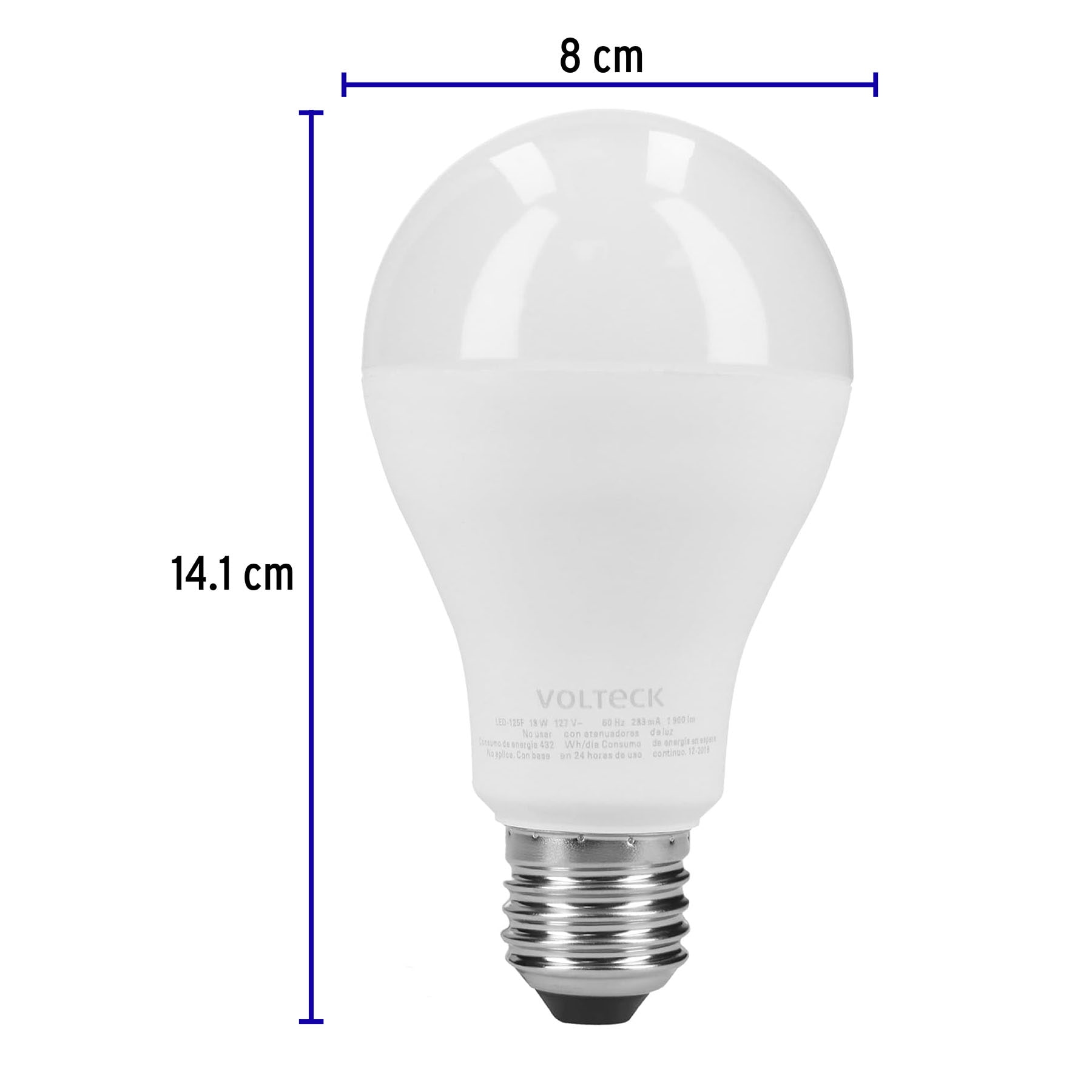 Pack 4 Piezas de Foco Lampara LED 18W Luz de dia