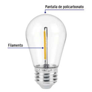 Foco Lampara de LED S14 de 1w Luz calida Para Series Luces