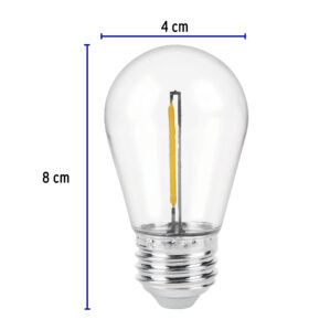 Foco Lampara de LED S14 de 1w Luz calida Para Series Luces