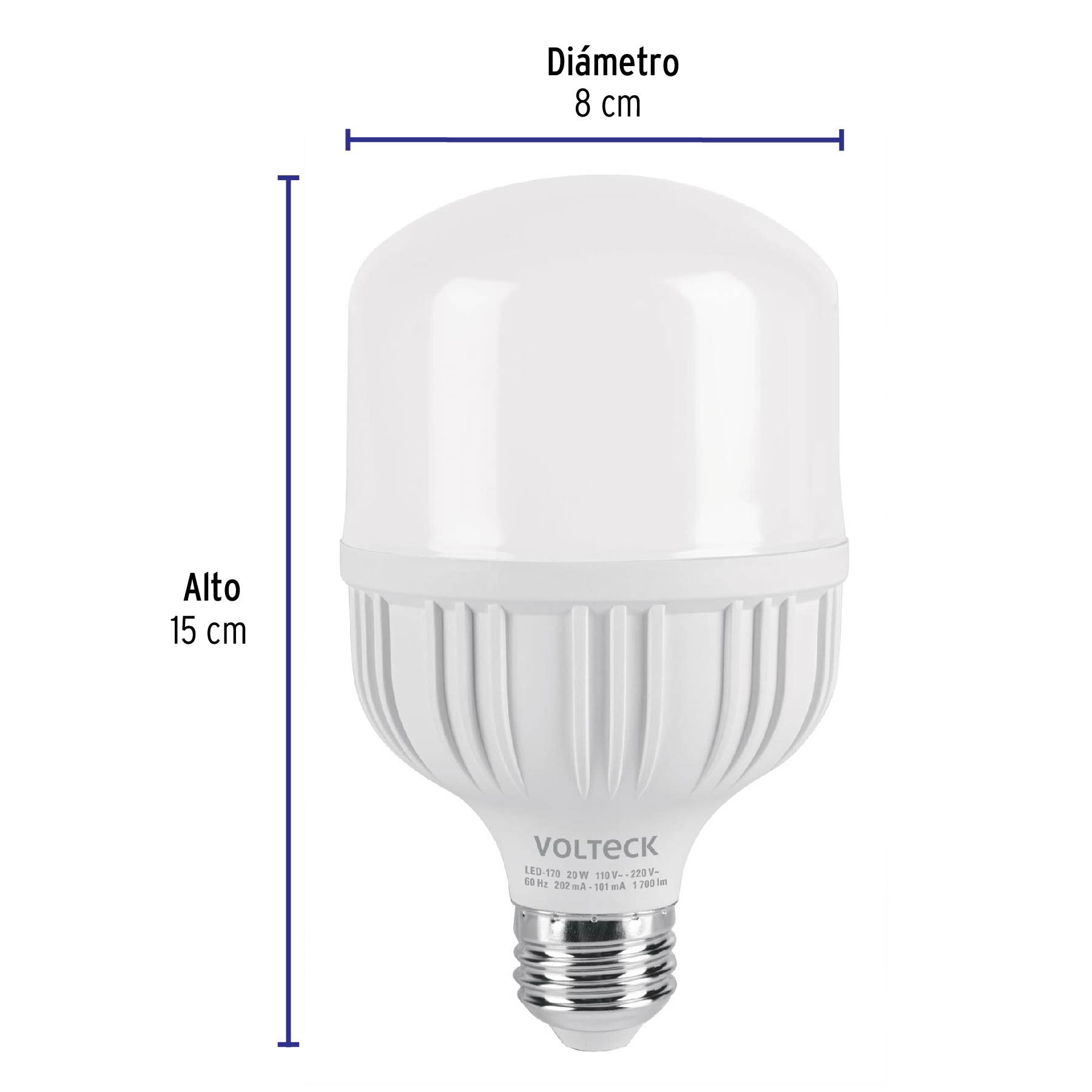 Foco Lampara LED 20w Alta potencia Luz de dia