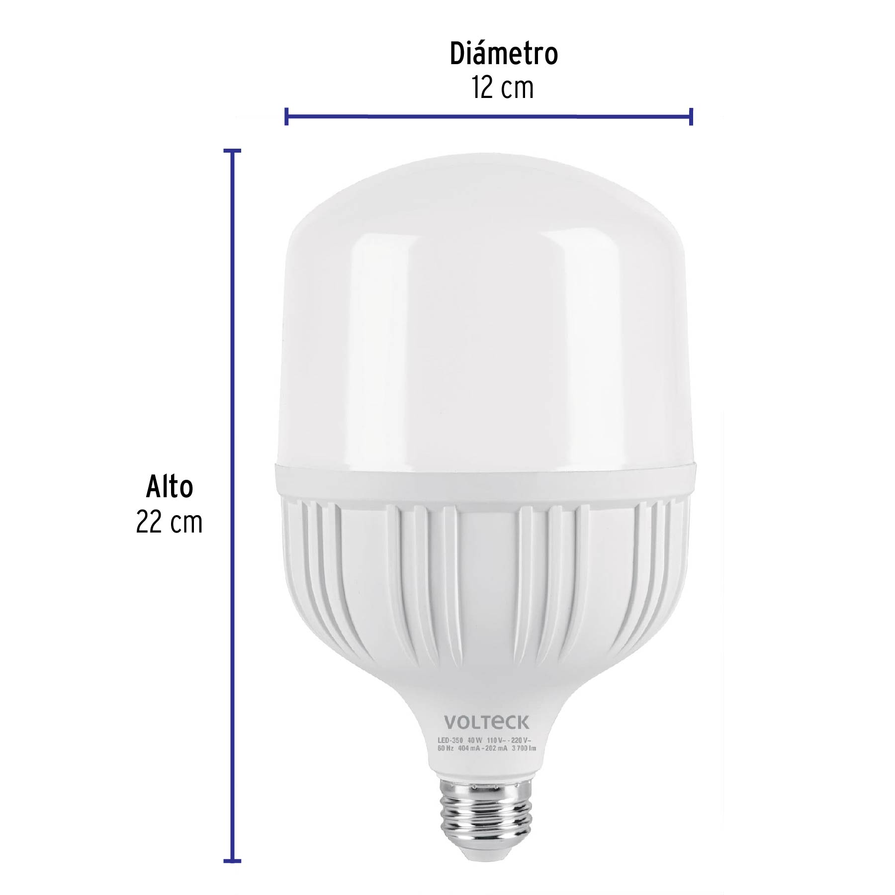 Foco Lampara LED 40w Alta potencia Luz de dia