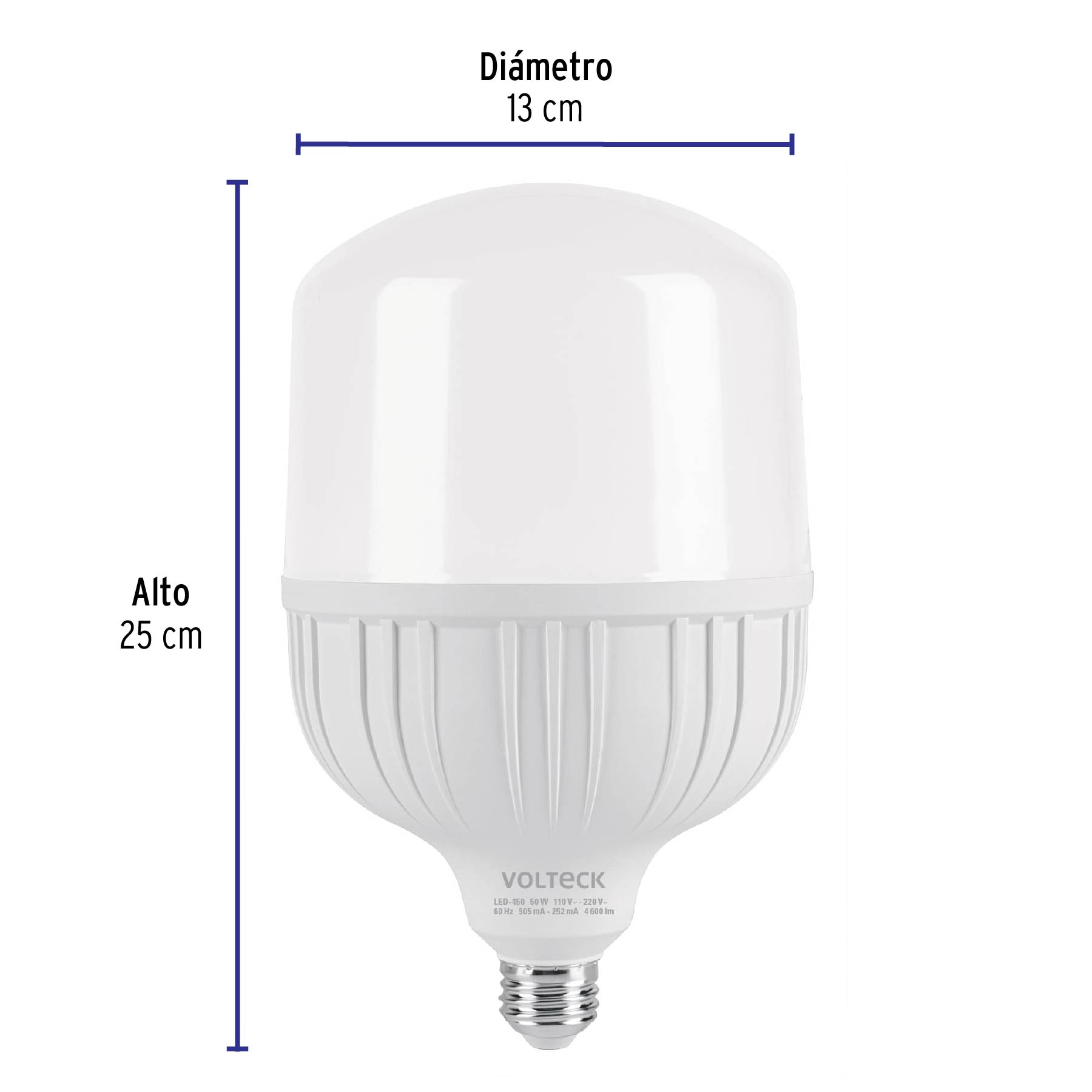 Foco Lampara LED 50W Alta potencia Luz de dia