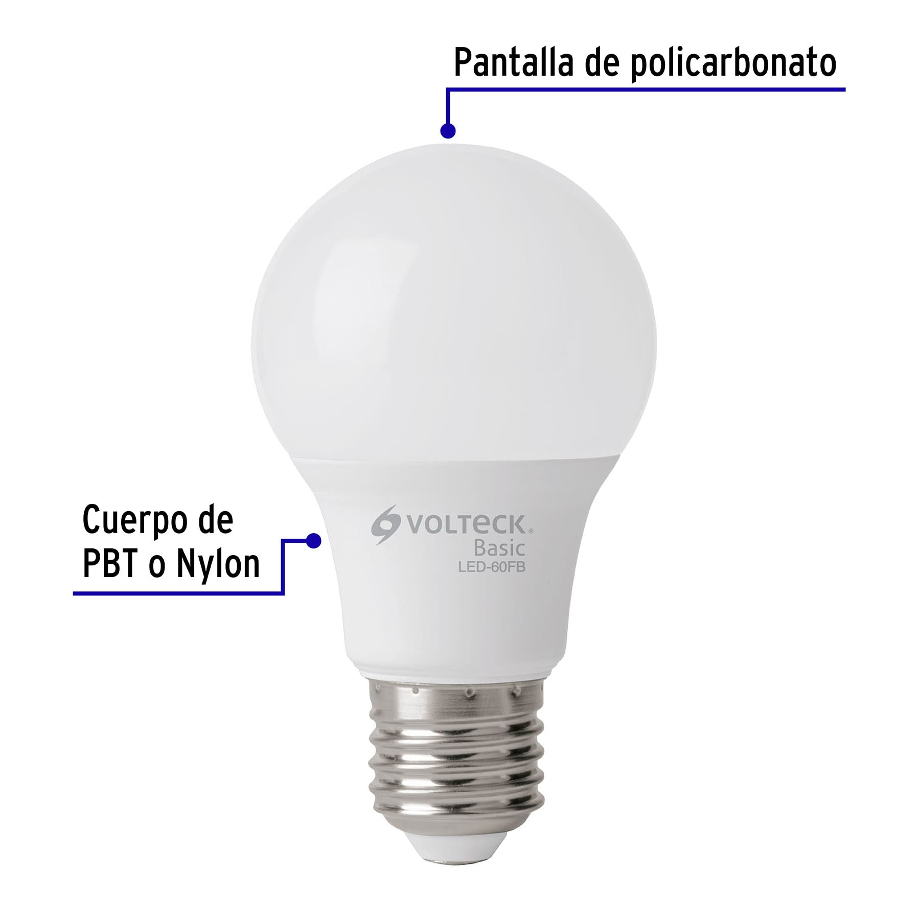 Foco Lampara LED 8W luz de dia Volteck Basic