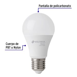 Foco Lampara LED 10w luz de dia Volteck Basic