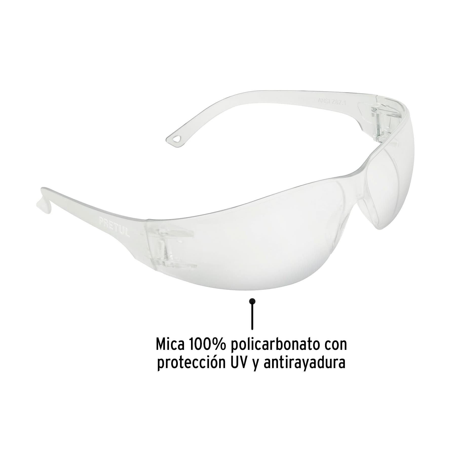 Lentes de seguridad mica transparente Pretul Lite