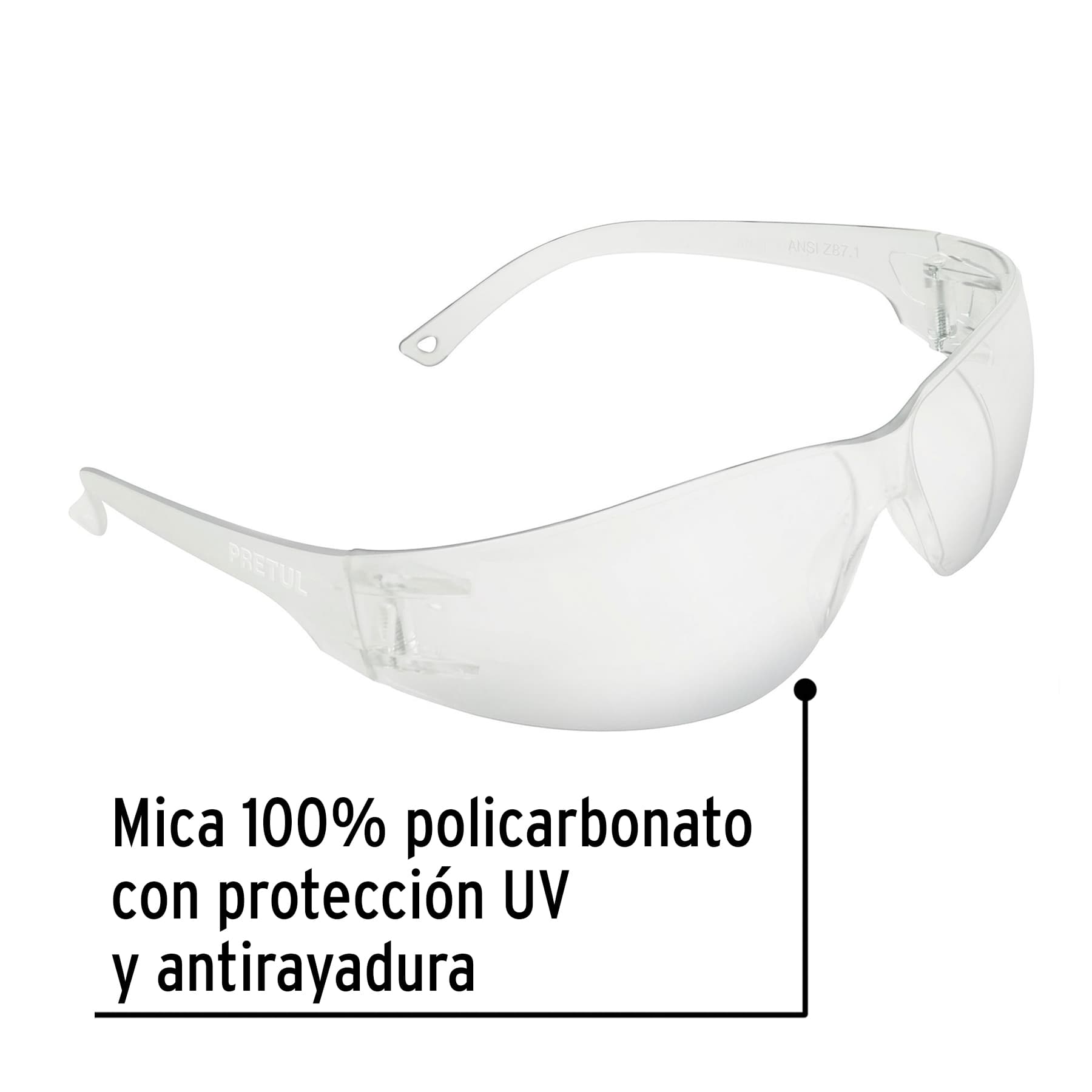 Lentes de seguridad mica transparente Pretul Lite