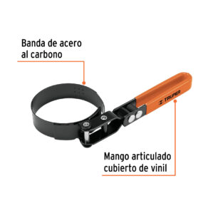 Llave de banda metalica filtro de aciete 2-1/2 a 3-1/4