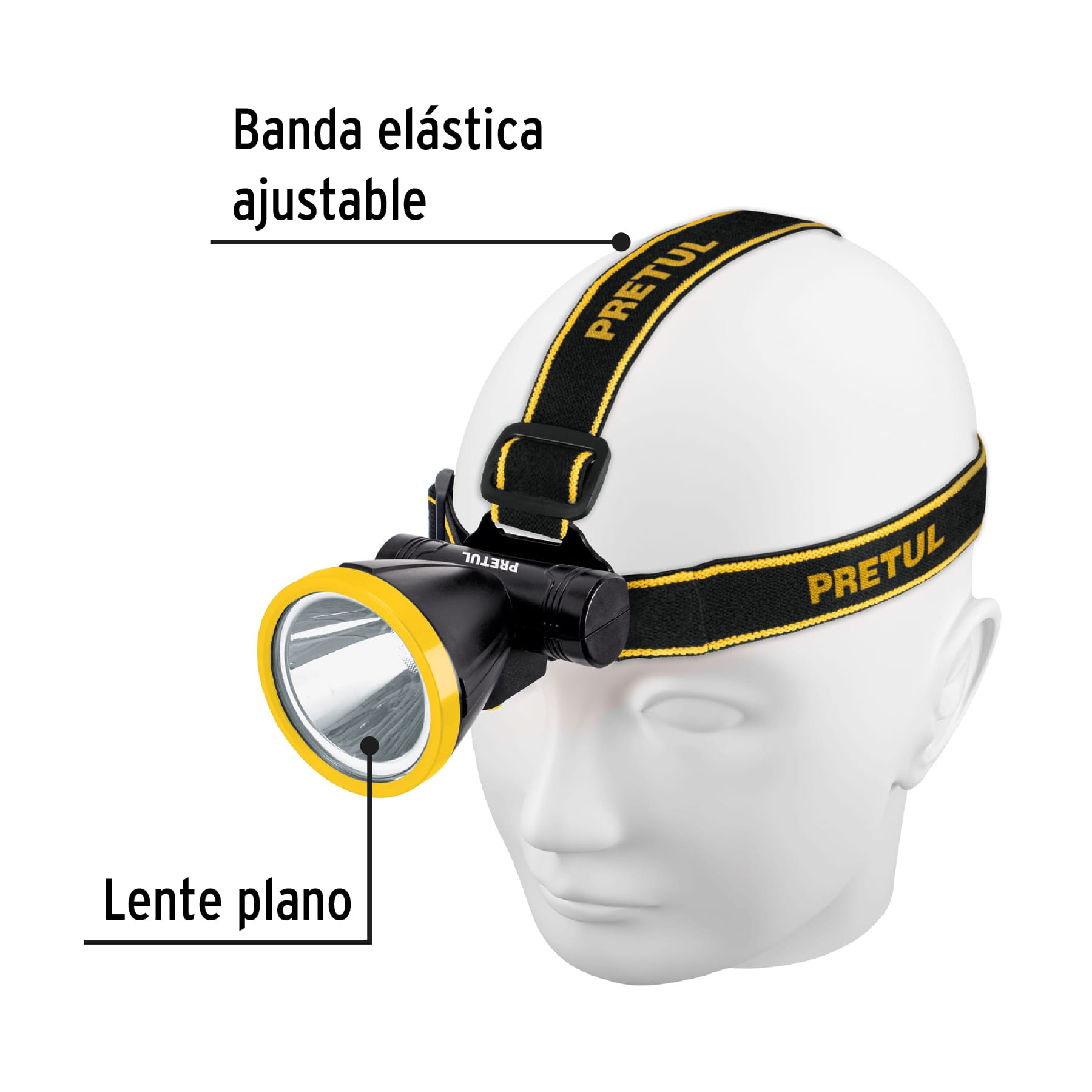 Linterna cabeza minero 125 Lumenes recargable