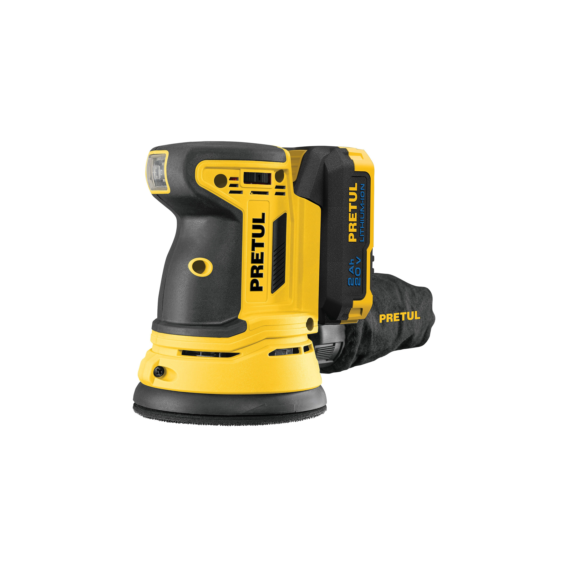 Lijadora roto orbital inalambrica 5" 20v Pretul