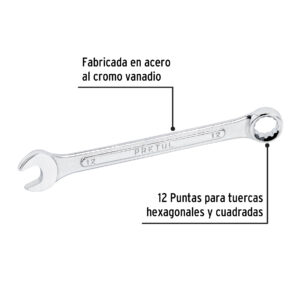 Llave combinada 12mm Pretul