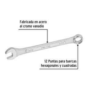 Llave combinada 3/8" x 140mm Pretul