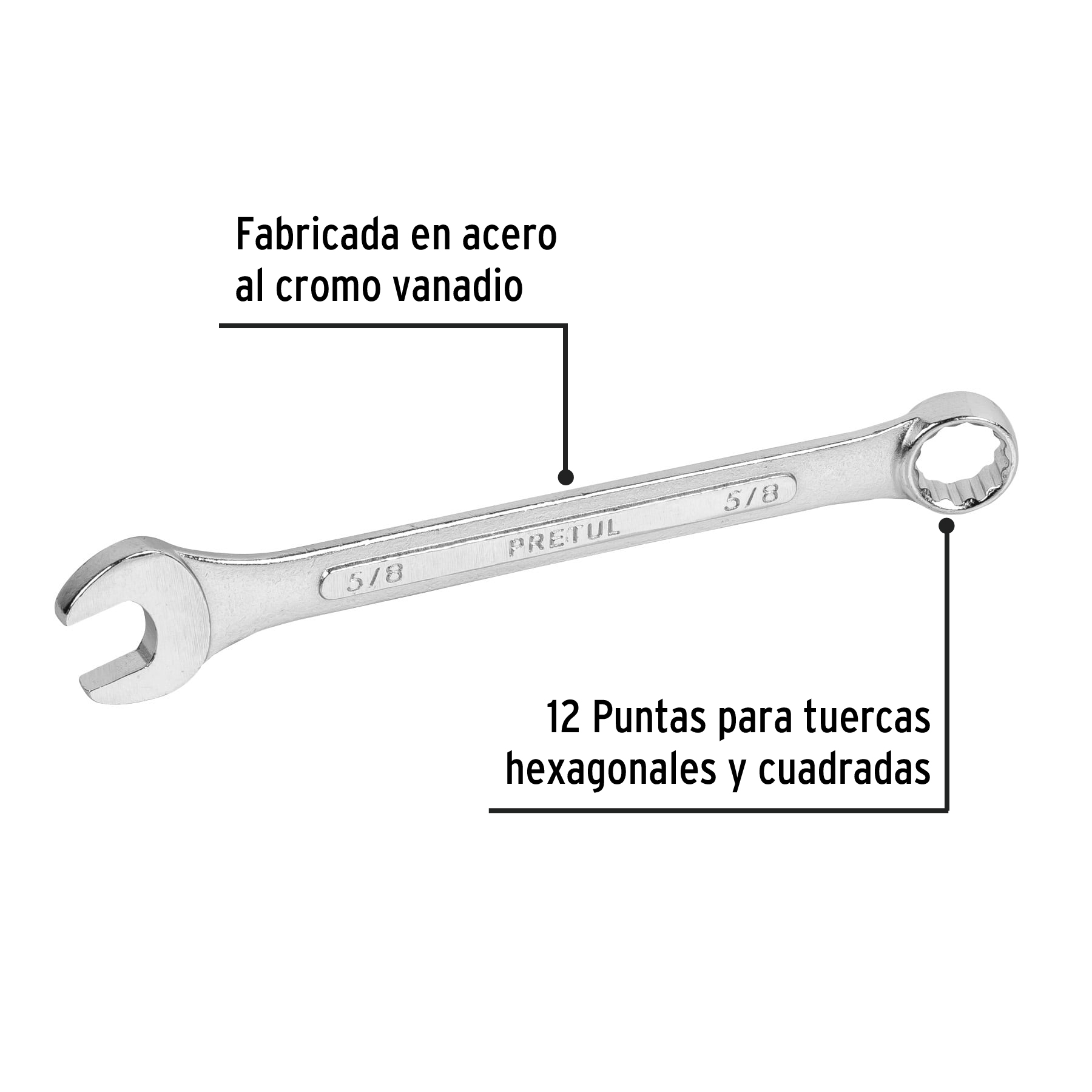 Llave combinada 5/8" Pretul