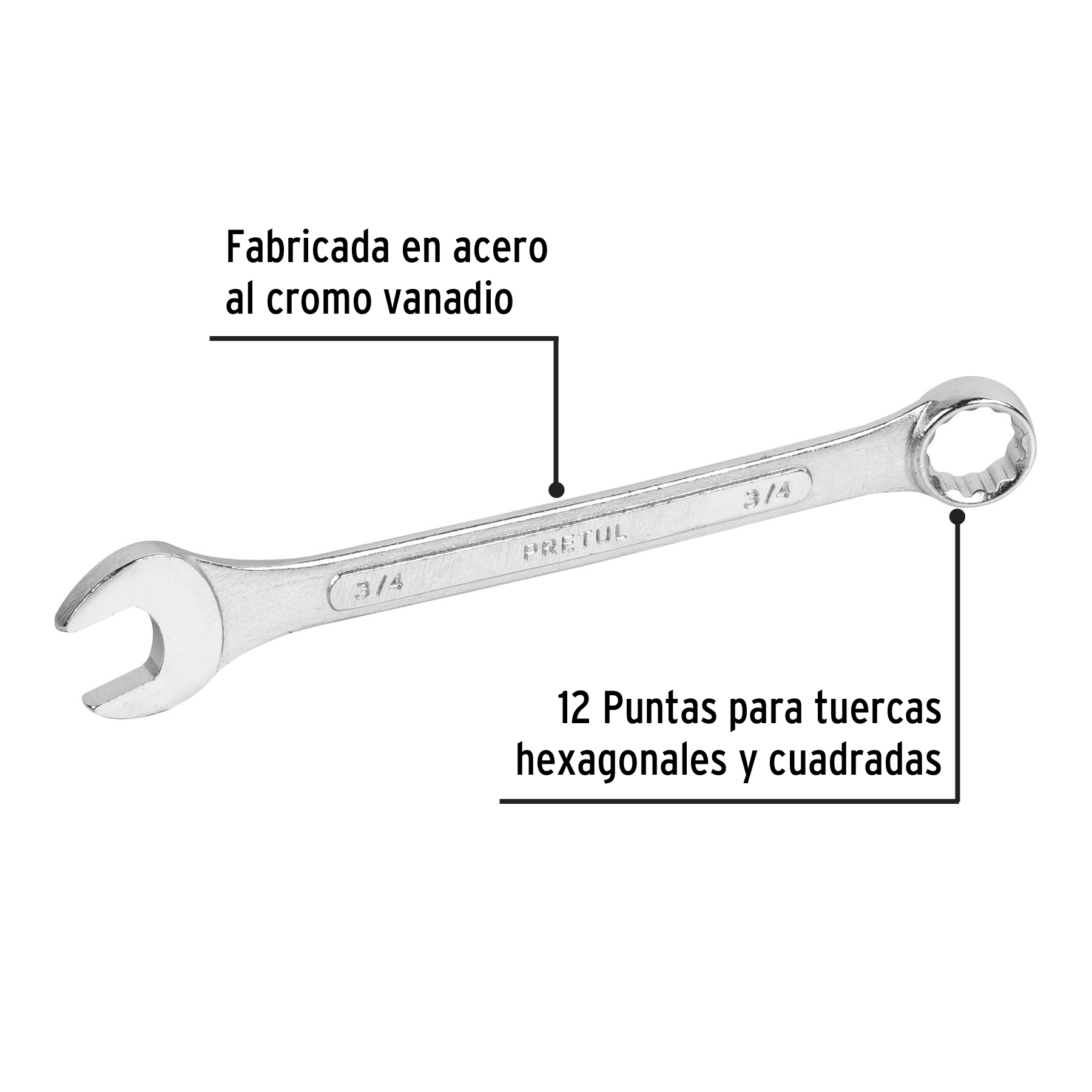 Llave combinada 3/4" Pretul