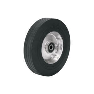 Rueda de hule solido 10" eje lateral doble balero