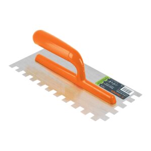 Llana 11" dentado cuadrado 1/2" de 10 remaches mango plastico