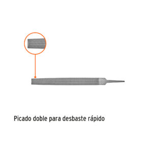 Lima media caña bastarda de 8"