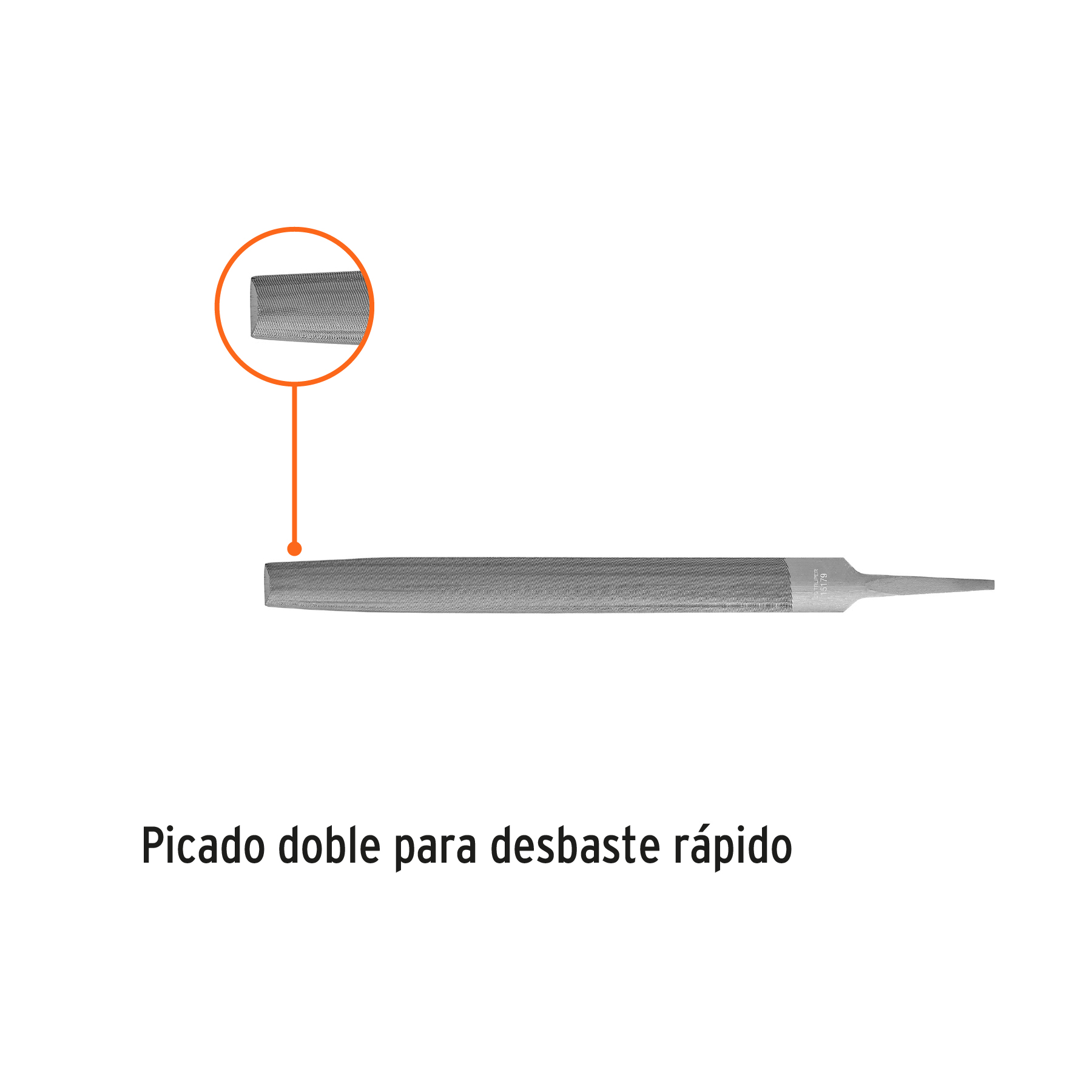 Lima media caña muzas de 8"