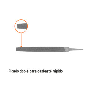 Lima plana bastarda de 8"