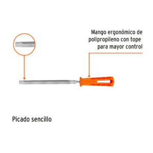 Lima triangulo pesado 7" con mango