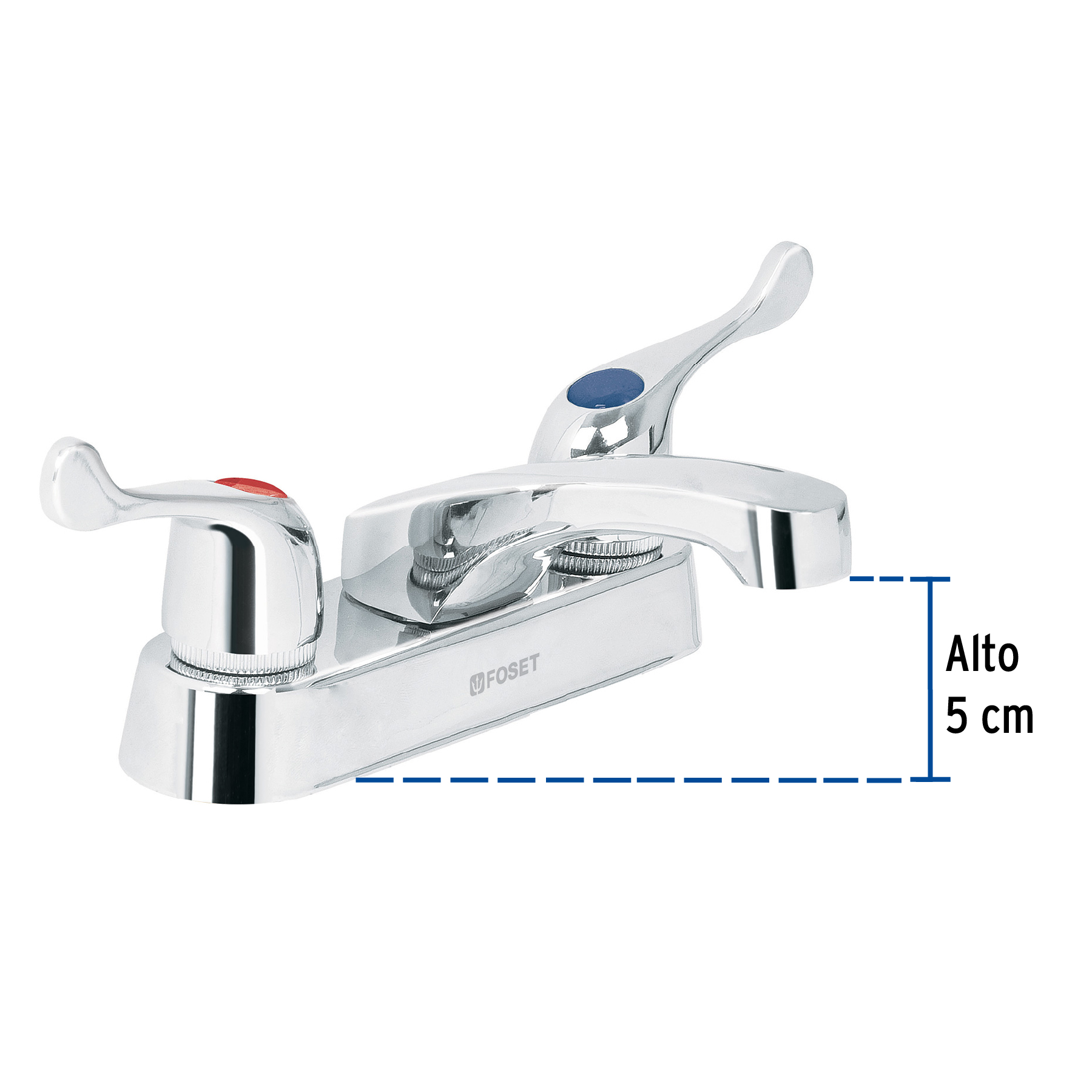 Mezcladora para lavabo Cuerpo Laton Nariz Larga