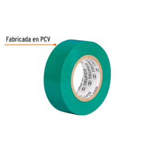 Cinta de aislar de 9m Verde