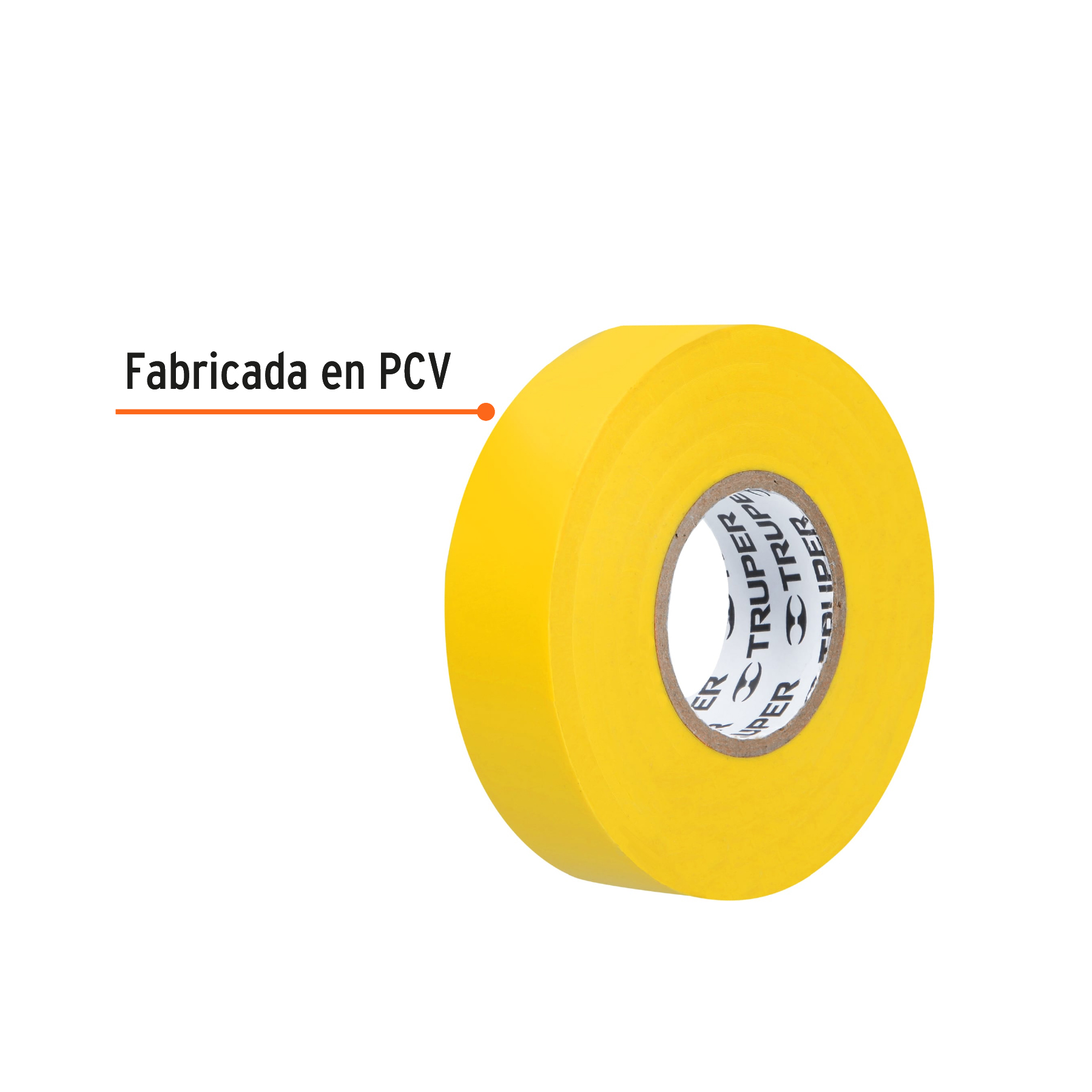 Cinta de aislar de 18m Amarilla