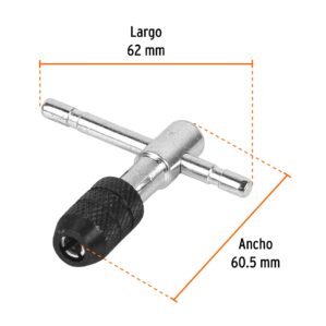 Maneral en T para machuelo 3/16