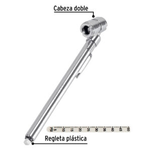 Calibrador Medidor de presion 50 lbs cabeza doble Pretul