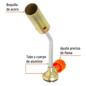 Mechero soplete boquilla para lata de gas roscada
