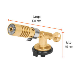 Mechero soplete boquilla para lata de gas de 1/4 de vuelta