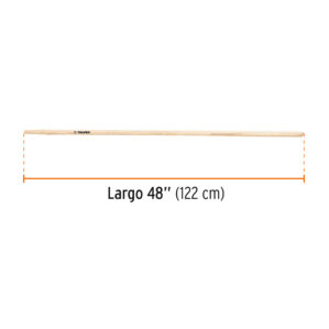 Mango de repuesto largo para rastrillo escoba de jardin 48"