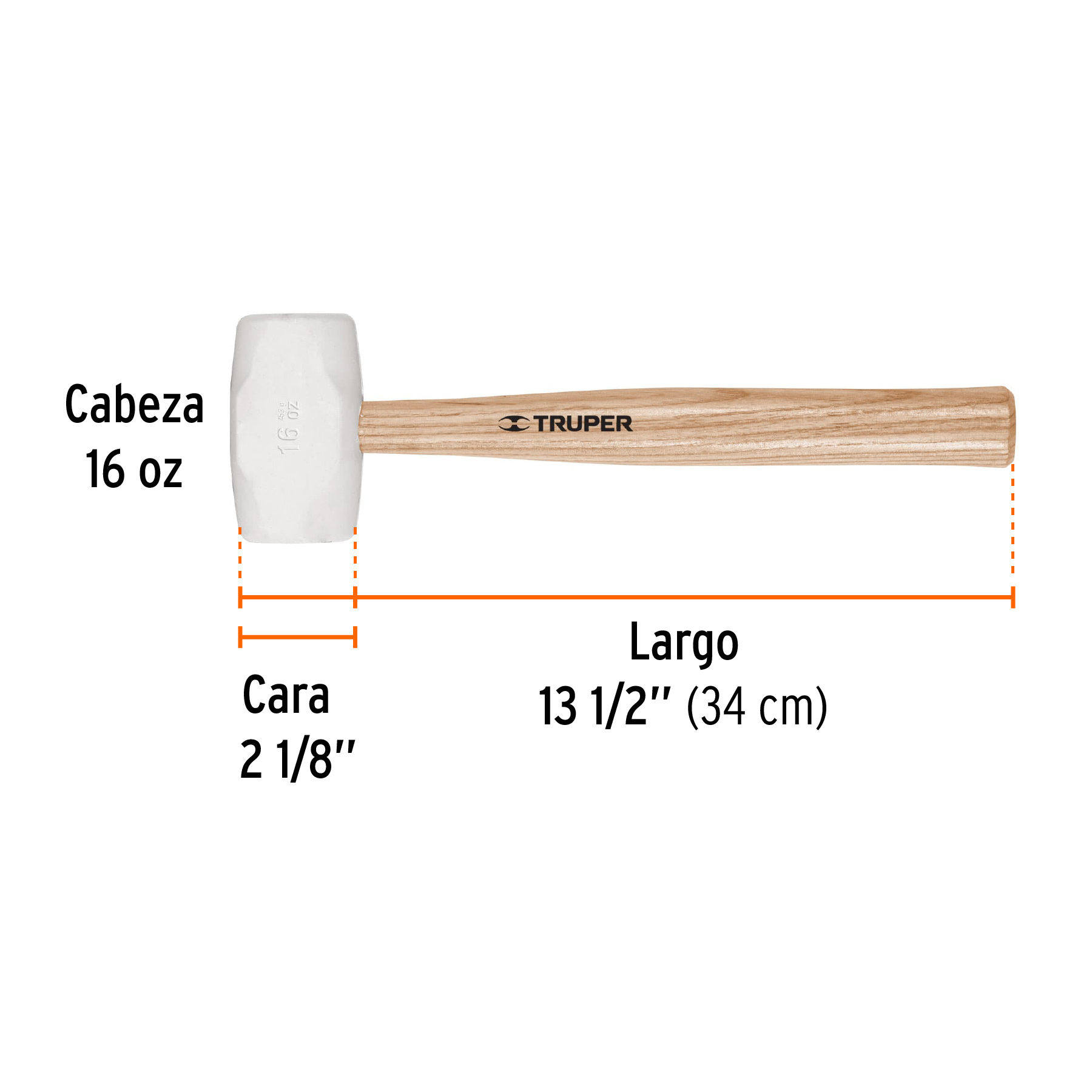 Mazo de hule 16oz Truper