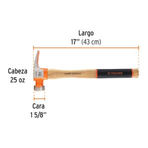 Martillo California Ripper boca fresada 25 oz hickory