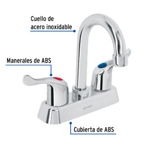 Mezcladora para Lavabo Cuello bar Cuerpo de Plastico