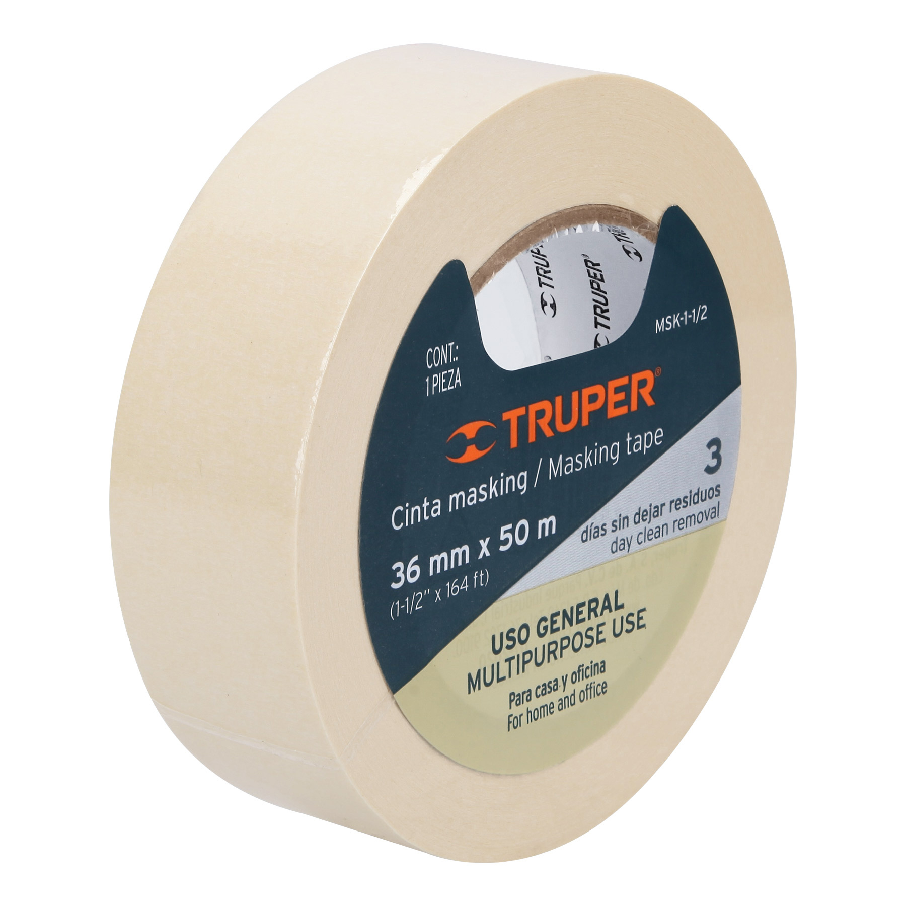 Cinta masking tape 1-1/2" x 50m