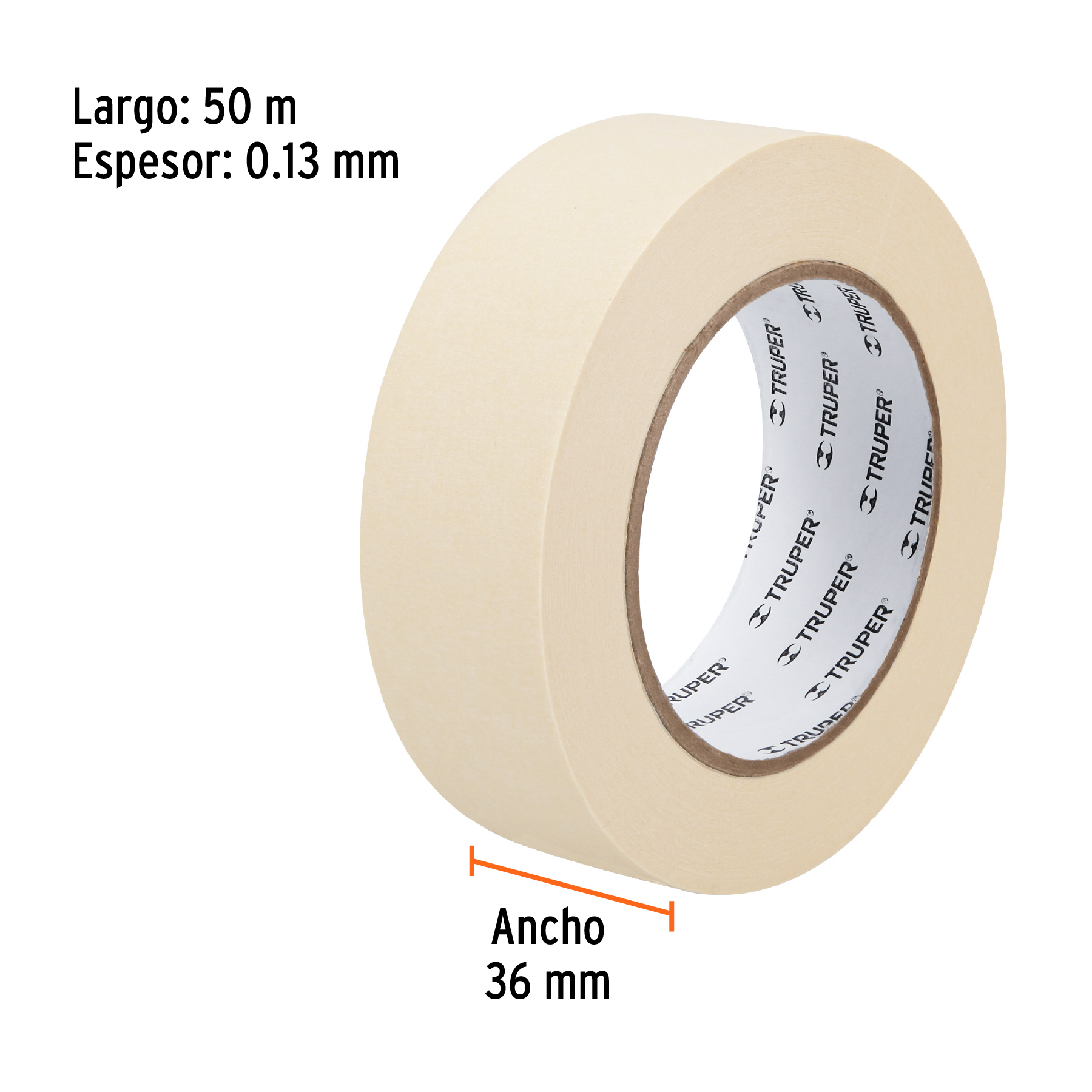 Cinta masking tape 1-1/2" x 50m