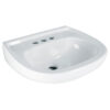 Lavabo ceramico con rebosadero blanco