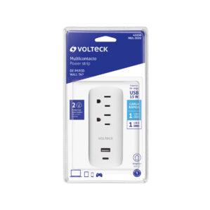 Multicontacto de pared 2 contactos y 2 USB Tipo C