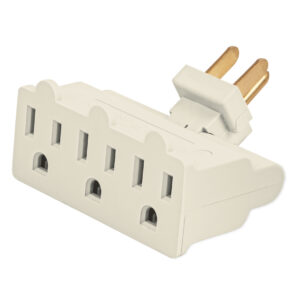 Multicontacto triple aterrizado tipo bisagra Volteck