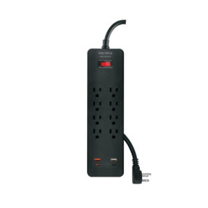 Multicontacto 8 entradas con Puertos 2 USB + 2 USB C Negro