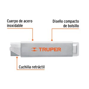 Navaja de costilla con cuerpo metalico Truper
