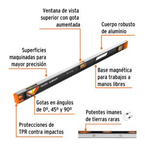 Nivel Profesional 36" de 90cm Magnetico Truper Expert