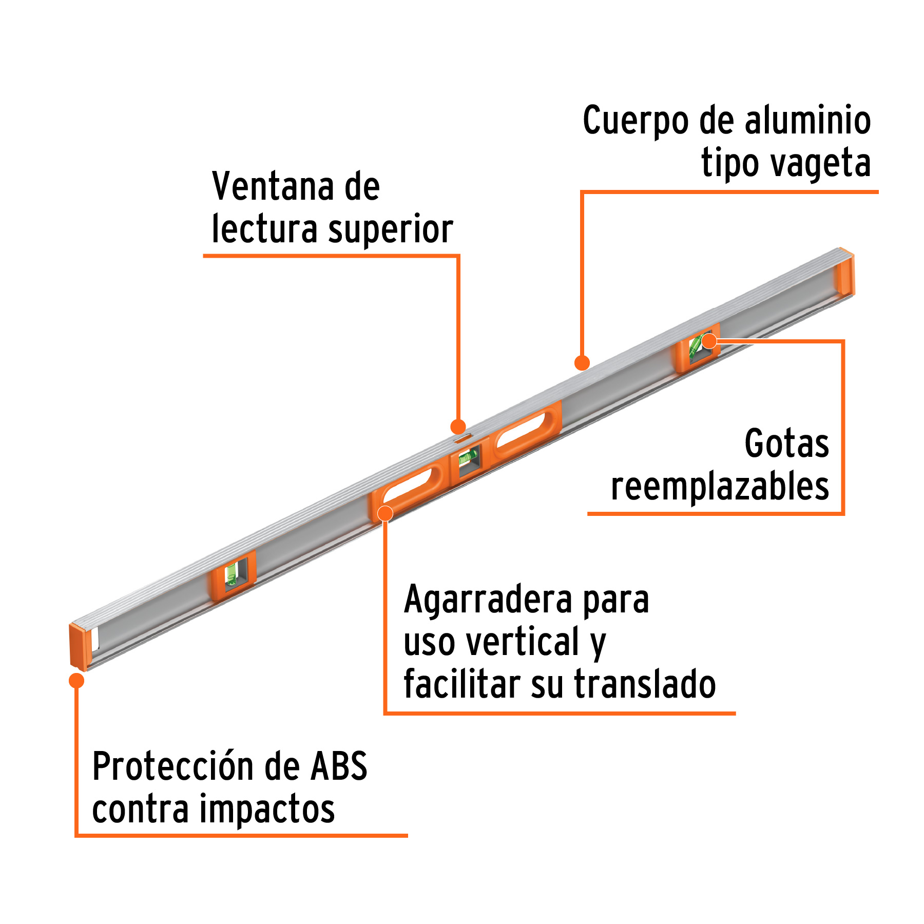 Nivel Profesional 48" de 122cm Truper