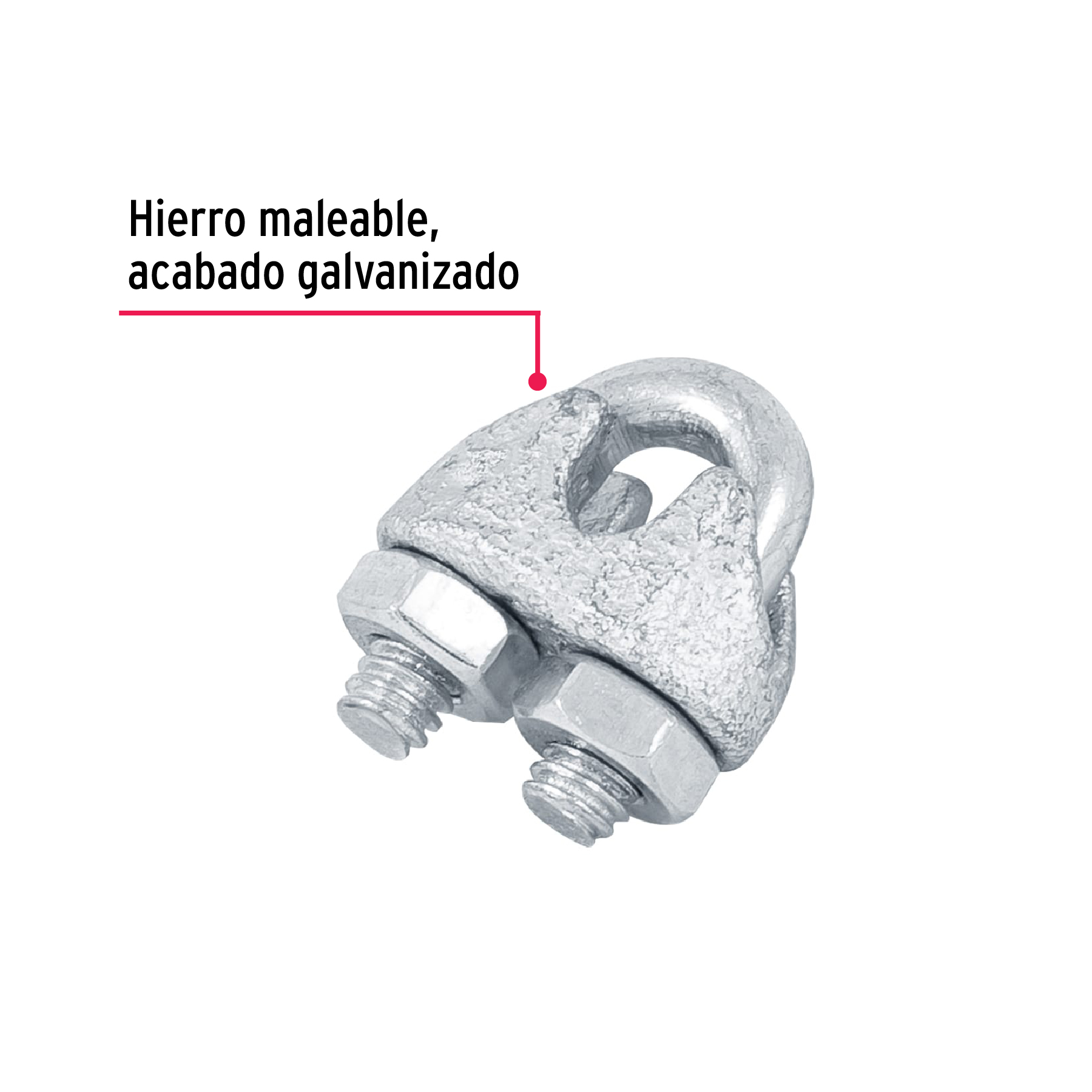 Pack de 2 Nudos Perros para cable de Acero de 3/16"