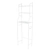 Mueble organizador blanco para baño con 3 repisas