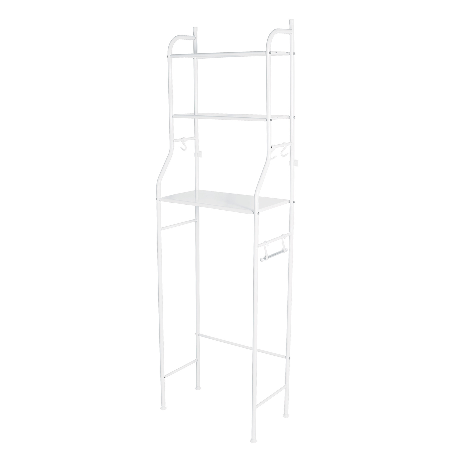 Mueble organizador blanco para baño con 3 repisas