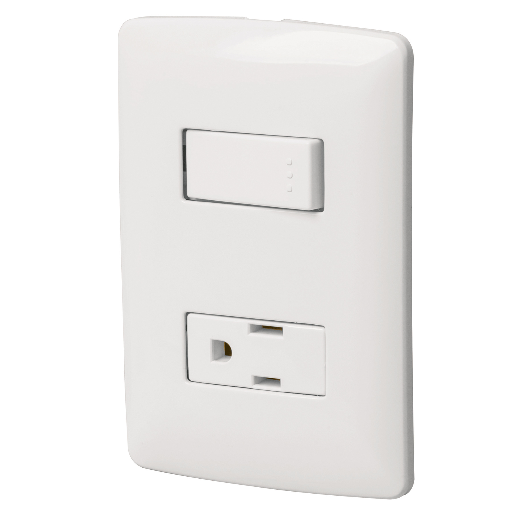 Placa Armada 1 Contacto 1 Interruptor Blanco Linea Italiana