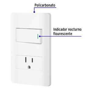 Placa Armada Apagador y Contacto Lisboa Blanco